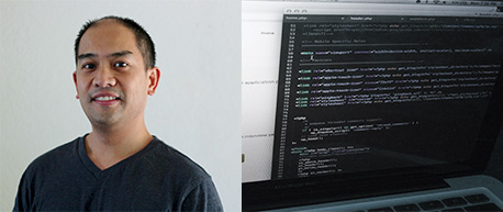 Profile of me and a code editor