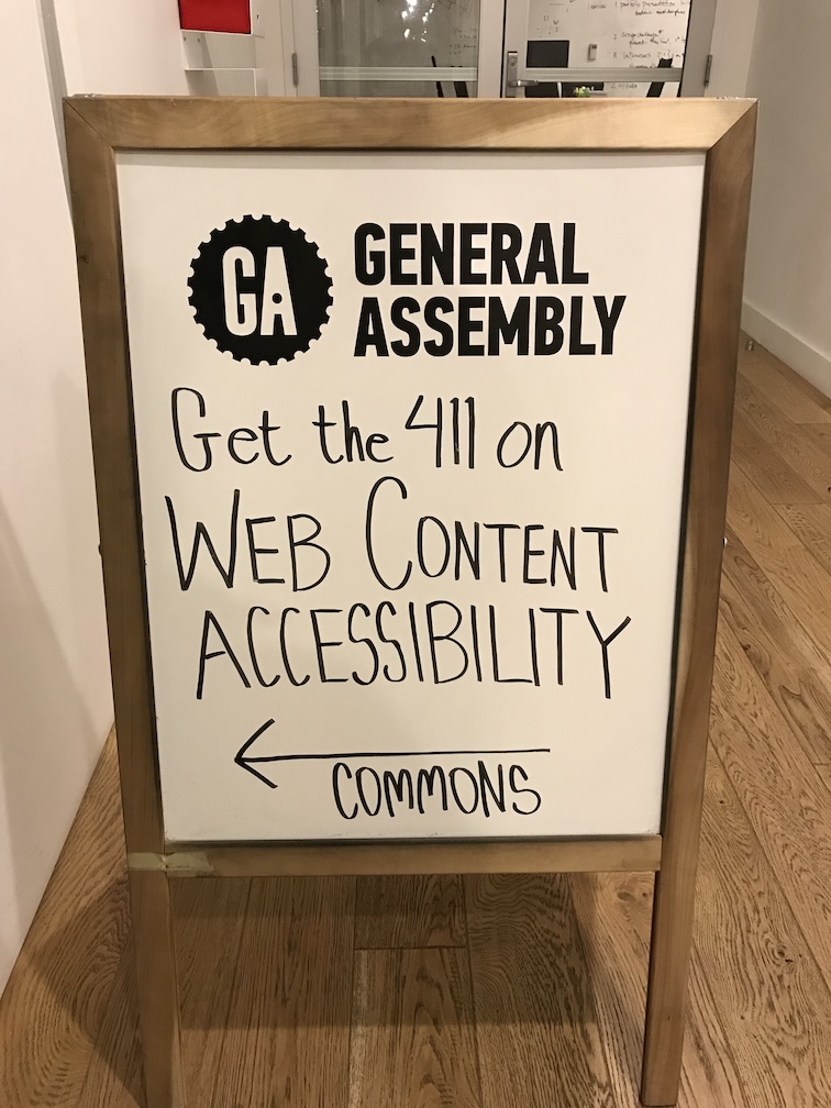 General assembly session on web accessibility